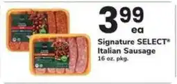Safeway Signature SELECT Italian Sausage offer