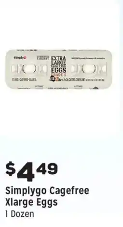 Grocery Outlet Simplygo Cagefree Xlarge Eggs offer