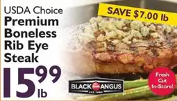 Festival Foods USDA Choice Premium Boneless Rib Eye Steak offer