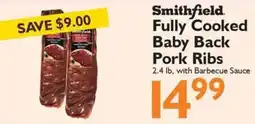 Festival Foods Smithfield fully cooked baby back pork ribs offer