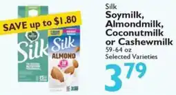 Festival Foods Silk soymilk, almondmilk, coconutmilk or cashewmilk offer