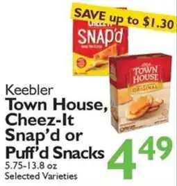 Festival Foods Keebler Town House, Cheez-It Snap'd or Puff'd Snacks offer