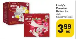 Safeway Lindy's Premium Italian Ice offer