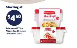 Family Dollar Rubbermaid Take Alongs Food Storage Containers offer