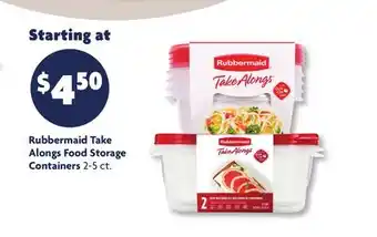 Family Dollar Rubbermaid Take Alongs Food Storage Containers offer