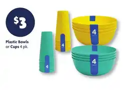 Family Dollar Plastic Bowls or Cups offer