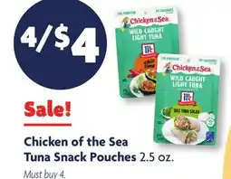 Family Dollar Chicken of the Sea Tuna Snack Pouches offer