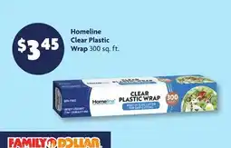 Family Dollar Homeline Clear Plastic Wrap offer