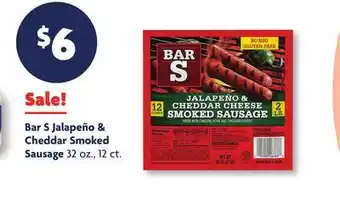 Family Dollar Bar S Jalapeño & Cheddar Smoked Sausage offer