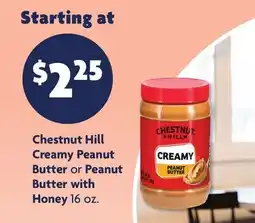 Family Dollar Chestnut Hill Creamy Peanut Butter or Peanut Butter with Honey offer