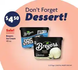 Family Dollar Breyers Ice Cream offer