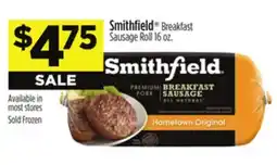 Dollar General Smithfi eld Breakfast Sausage Roll offer