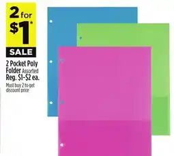 Dollar General 2 Pocket Poly Folder offer