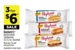 Dollar General Raybern's Handcrafted Sandwiches offer