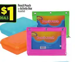 Dollar General Pencil Pouch or Activity Box offer