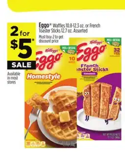 Dollar General Eggo Waffles 10.8-12.3 oz. or French Toaster Sticks 12.7 oz offer