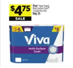 Dollar General Viva Paper Towels Multi-Surface Cloth offer