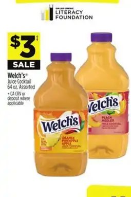 Dollar General Welch's Juice Cocktail offer