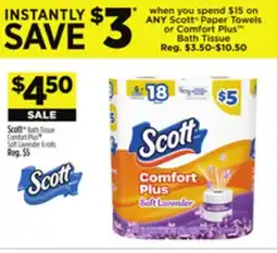 Dollar General Scott Paper Towels or Comfort Plus Bath Tissue offer