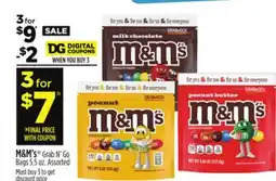 Dollar General M & M's Grab N'Go Bags offer