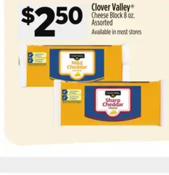 Dollar General Clover Valley Cheese Block offer