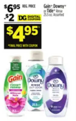 Dollar General Gain , Downy or Tide Rinse offer