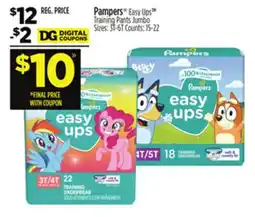 Dollar General Pampers Easy Ups Training Pants offer