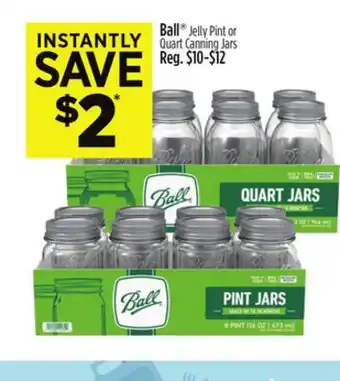 Dollar General Ball Jelly Pint or Quart Canning Jars offer