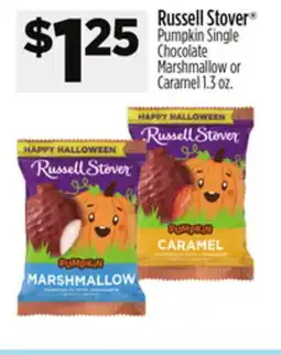 Dollar General Russell Stover Pumpkin Single Chocolate Marshmallow or Caramel offer