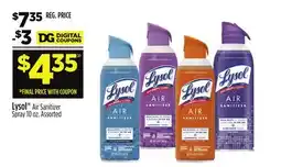 Dollar General Lysol Air Sanitizer Spray offer