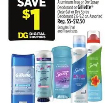 Dollar General Secret or Gillette offer