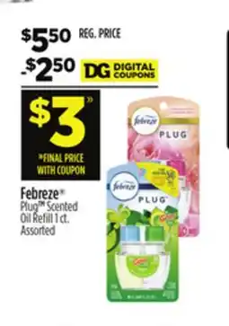 Dollar General Febreze Plug Scented Oil Refill offer