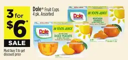 Dollar General Dole Fruit Cups offer