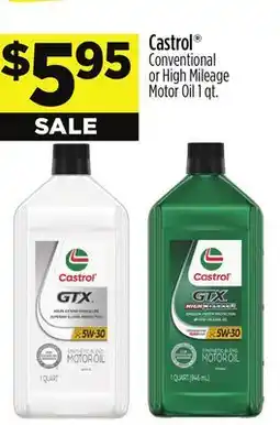 Dollar General Castrol Conventional or High Mileage Motor Oil offer