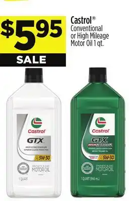 Dollar General Castrol Conventional or High Mileage Motor Oil offer