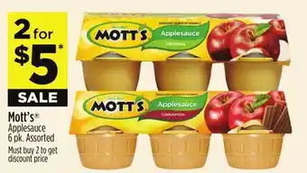 Dollar General Mott's Applesauce offer