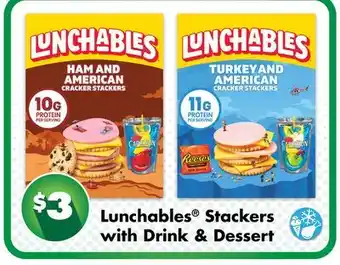 Dollar Tree Lunchables Stackers with Drink & Dessert offer