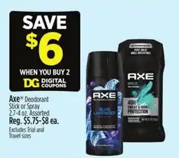 Dollar General Axe Deodorant Stick or Spray offer