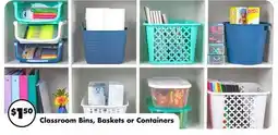 Dollar Tree Classroom Bins, Baskets or Containers offer