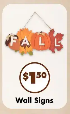 Dollar Tree Wall Signs offer