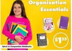 Dollar Tree Spiral or Composition Notebooks offer