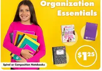 Dollar Tree Spiral or Composition Notebooks offer