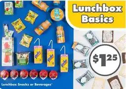 Dollar Tree Lunchbox Snacks or Beverages offer