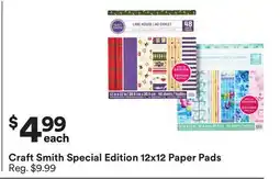 Michaels Craft Smith Special Edition 12x12 Paper Pads offer
