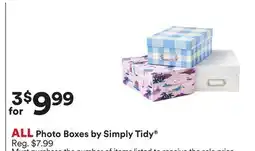 Michaels ALL Photo Boxes by Simply Tidy offer