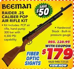 Big 5 Beeman Raider .25 Caliber PCP Air Rifle Kit offer