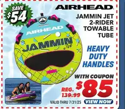 Big 5 Airhead Jammin Jet 2-Rider Towable Tube offer