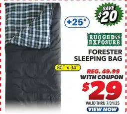 Big 5 Rugged Exposure Forester +25° Sleeping Bag offer