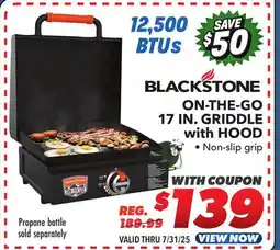 Big 5 Blackstone On The Go 17 Griddle with Hood offer