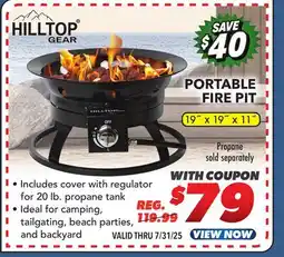 Big 5 Hilltop Gear Portable Fire Pit offer